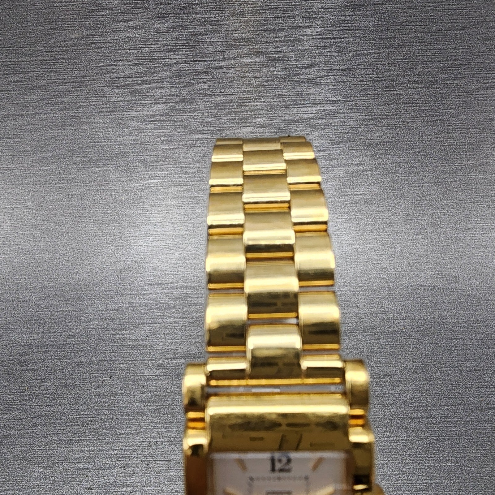 Coach Tank Watch Women 20mm White Dial Gold Tone Rectangle W015 New Battery4