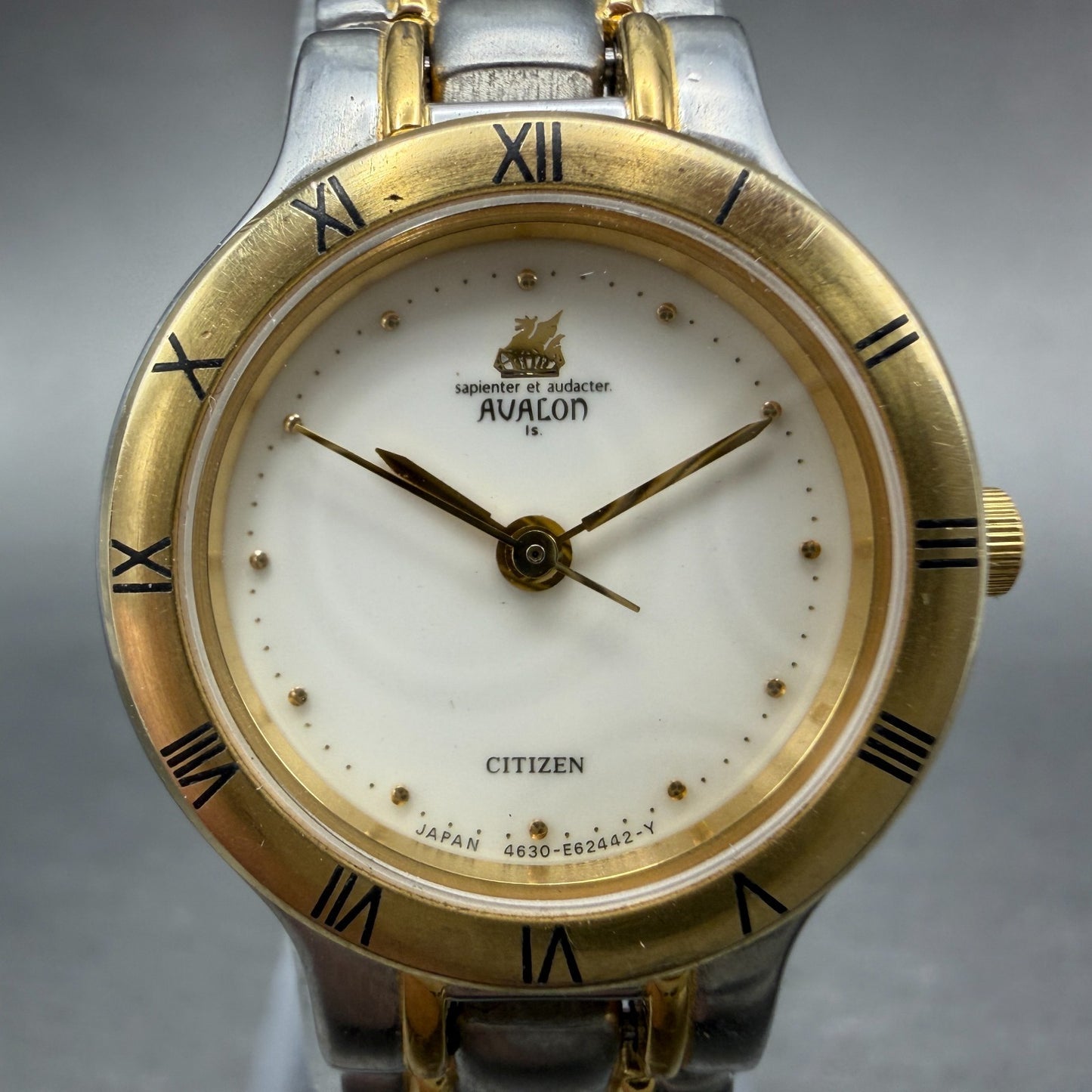 Citizen Avalon Watch Women 24mm White Dial Two Tone 4630-E61236 New Battery VTG1