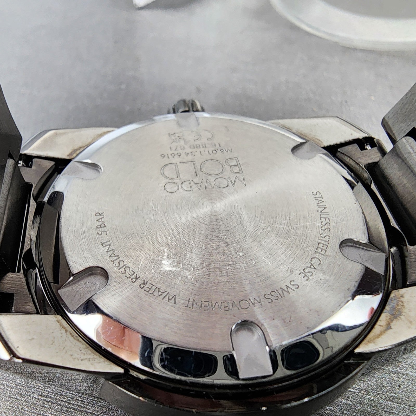 Movado Bold Verso Watch Men 42mm Black Dial Black Case Date Round 3600860 NewBat9