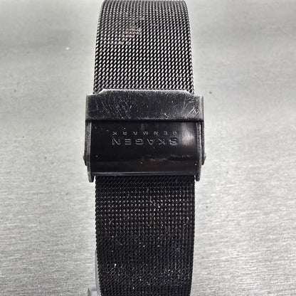 Skagen Denmark Watch Men 37mm Black Dial Titanium Date Round 233XLTMB New Batt7