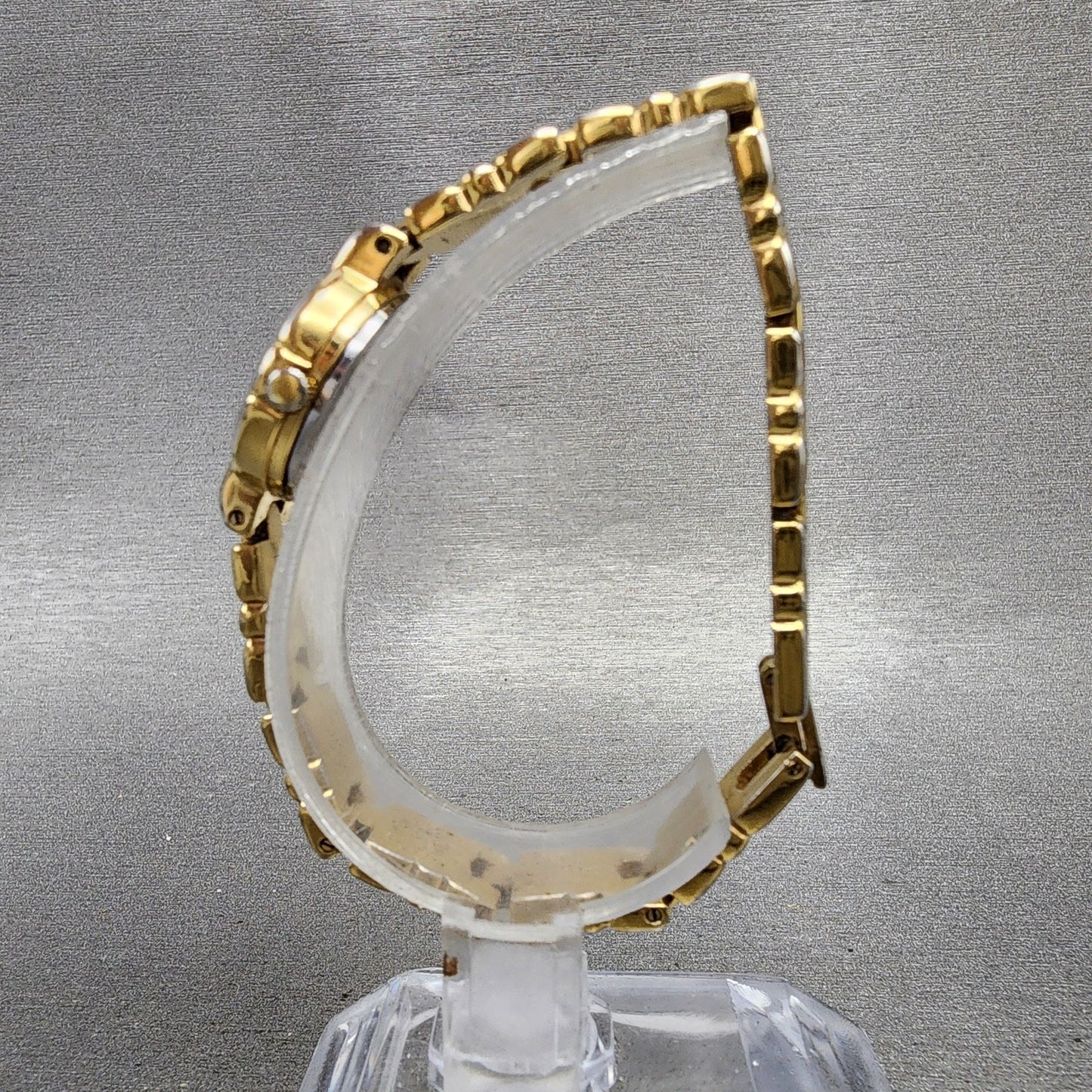 Wittnauer Watch Women 20mm Gold Dial Gold Tone Round LU8013 5784 New Battery VTG6