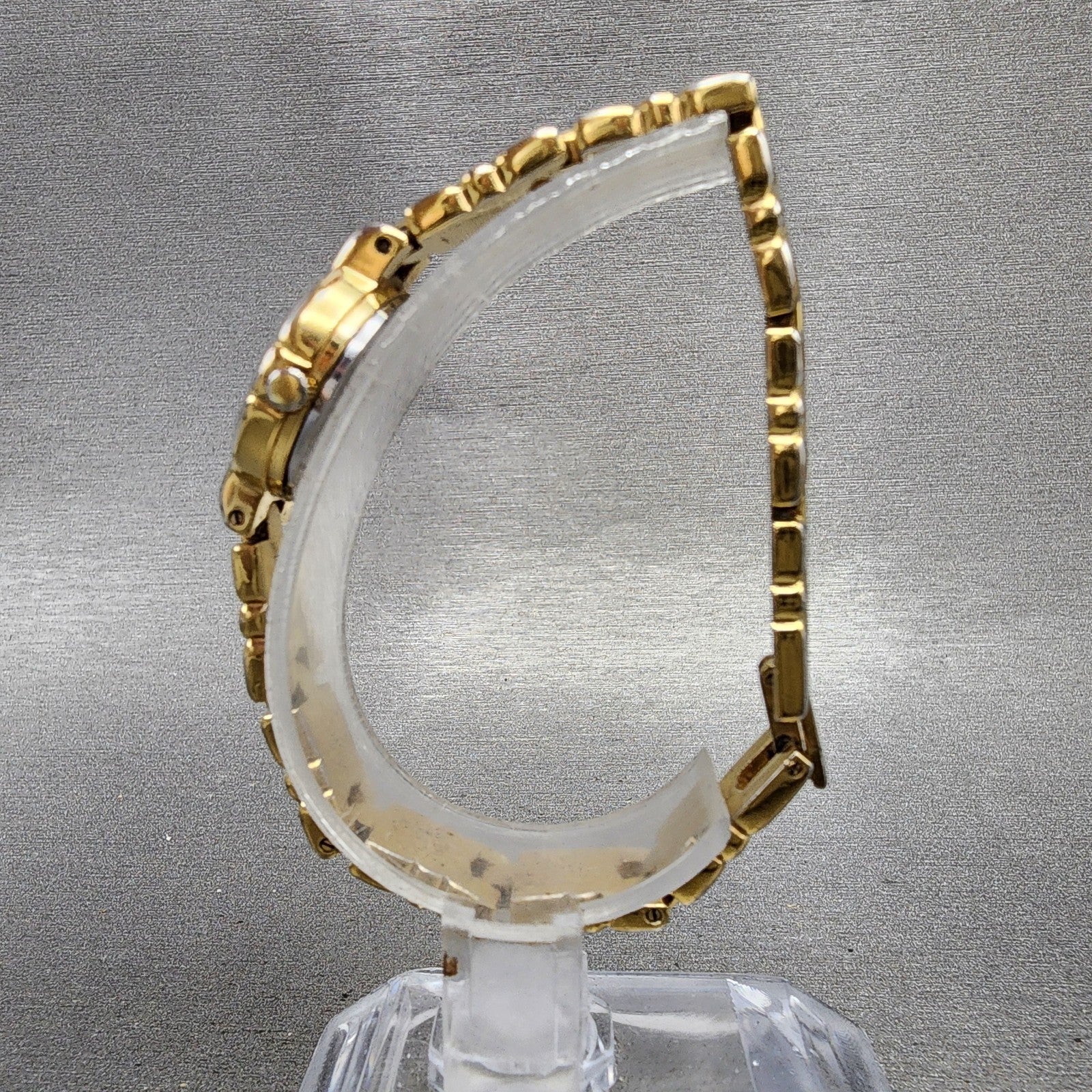 Wittnauer Watch Women 20mm Gold Dial Gold Tone Round LU8013 5784 New Battery VTG6