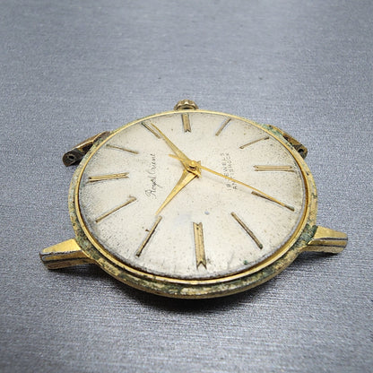 Royal Orient Watch Men 36mm Cream Dial Gold Filled Manual Wind Runs NO CRYSTAL3