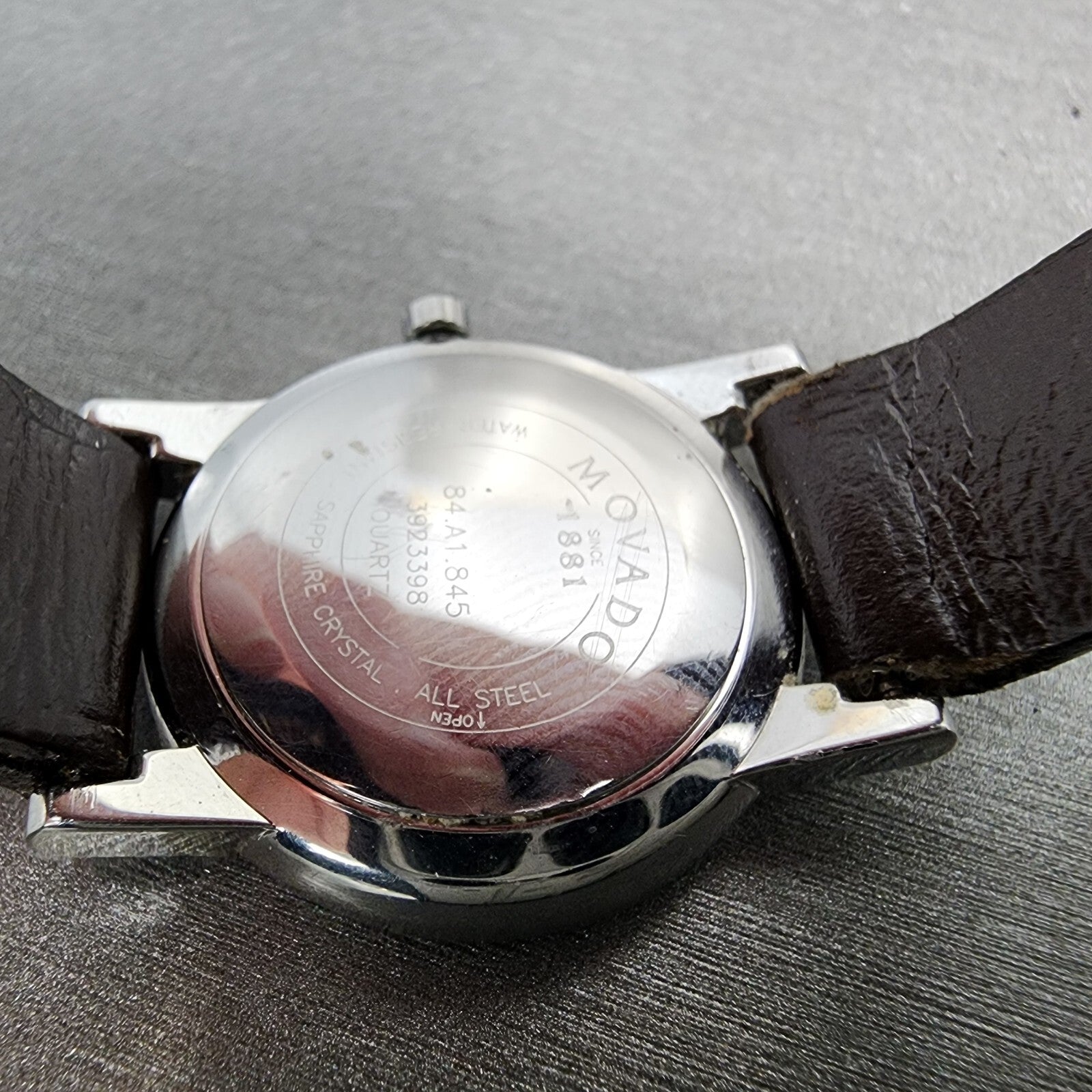 Movado Museum Watch Women 25mm Black Dial Steel Round 84.A1.845 New Battery9