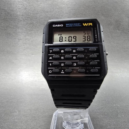 Casio Calculator CA-53W Watch Men 34mm Black Alarm Chronograph New Battery PLk5