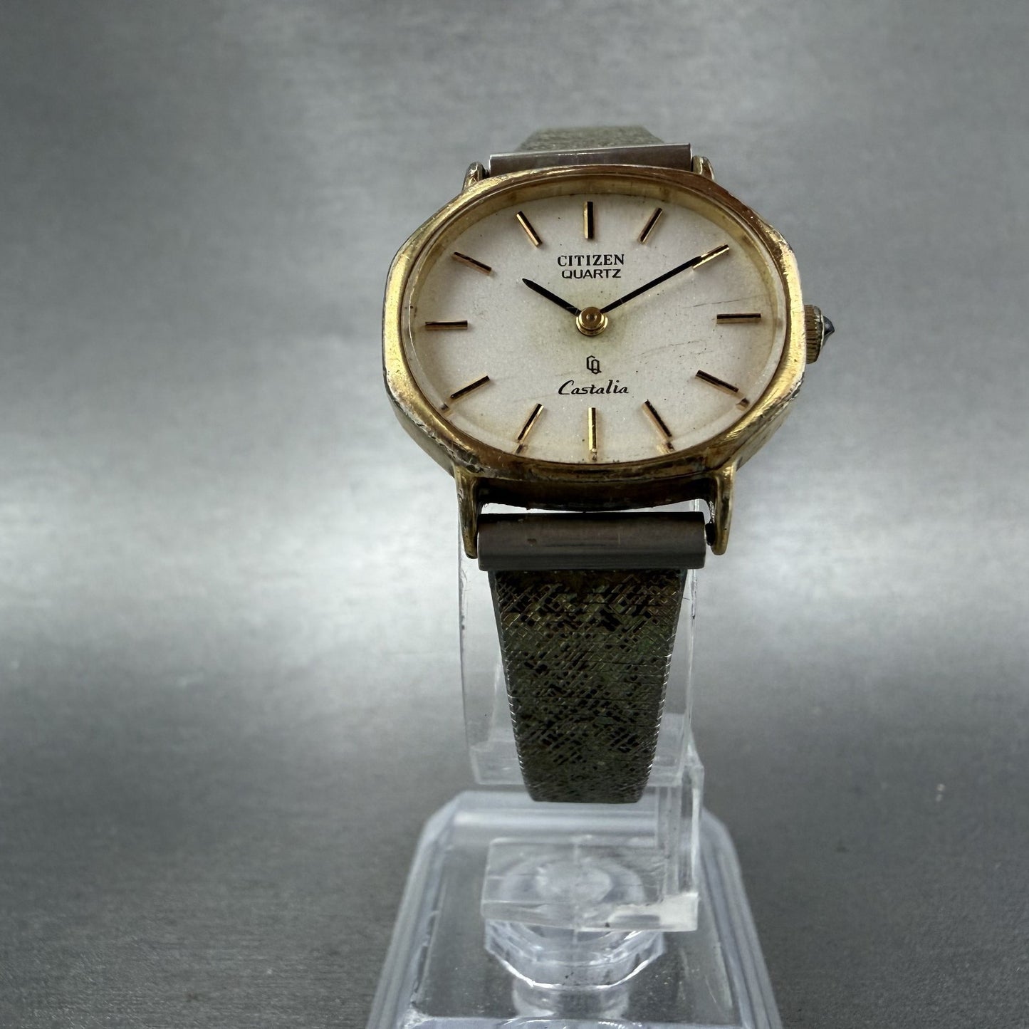 Citizen CQ Castalia Watch Women 24mm White Dial Gold Tone 4831926 New Battery5