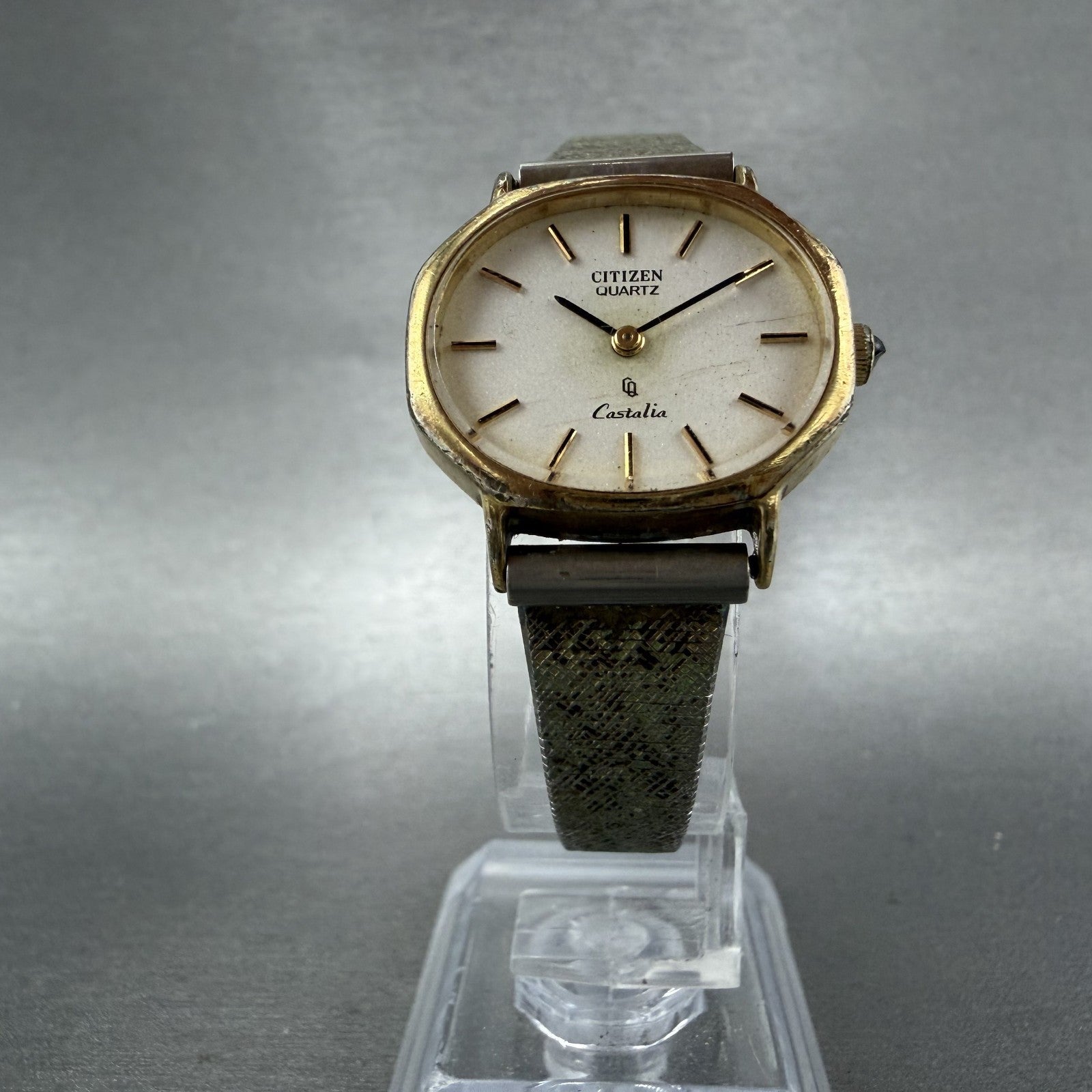 Citizen CQ Castalia Watch Women 24mm White Dial Gold Tone 4831926 New Battery5