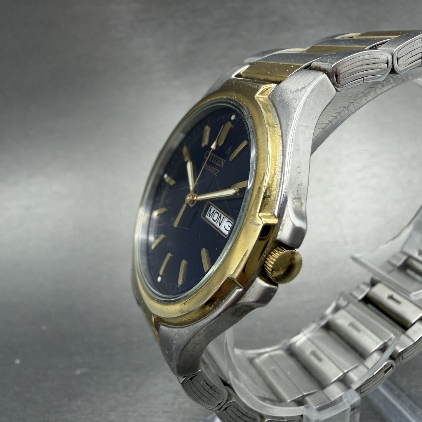 Citizen Watch Men 36mm Blue Dial Two Tone Daydate Round 2500-S071887 New Batt2