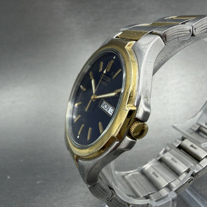 Citizen Watch Men 36mm Blue Dial Two Tone Daydate Round 2500-S071887 New Batt2