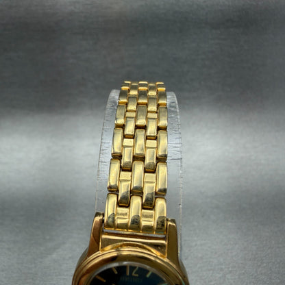 Seiko Watch Women 19mm Black Dial Gold Tone Round 1n01-0gd0 New Battery Vintage4