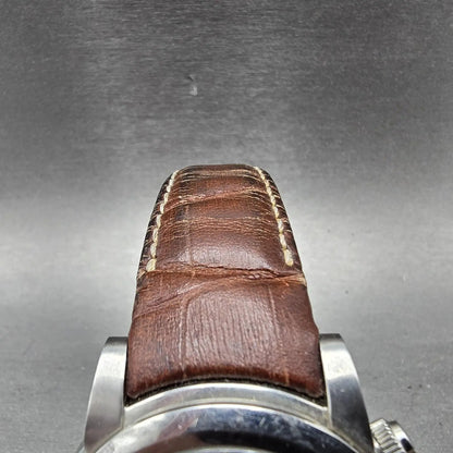 Citizen Eco-Drive Chronograph Watch Men 42mm Brown Dial Steel H500-S049628 Runs4