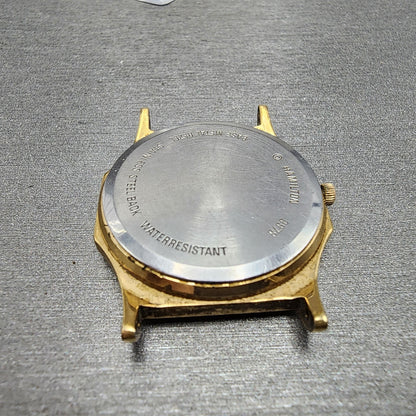 Hamilton Watch Men 32mm Gold Dial Gold Tone Daydate READ!!! 9978 New Batt9
