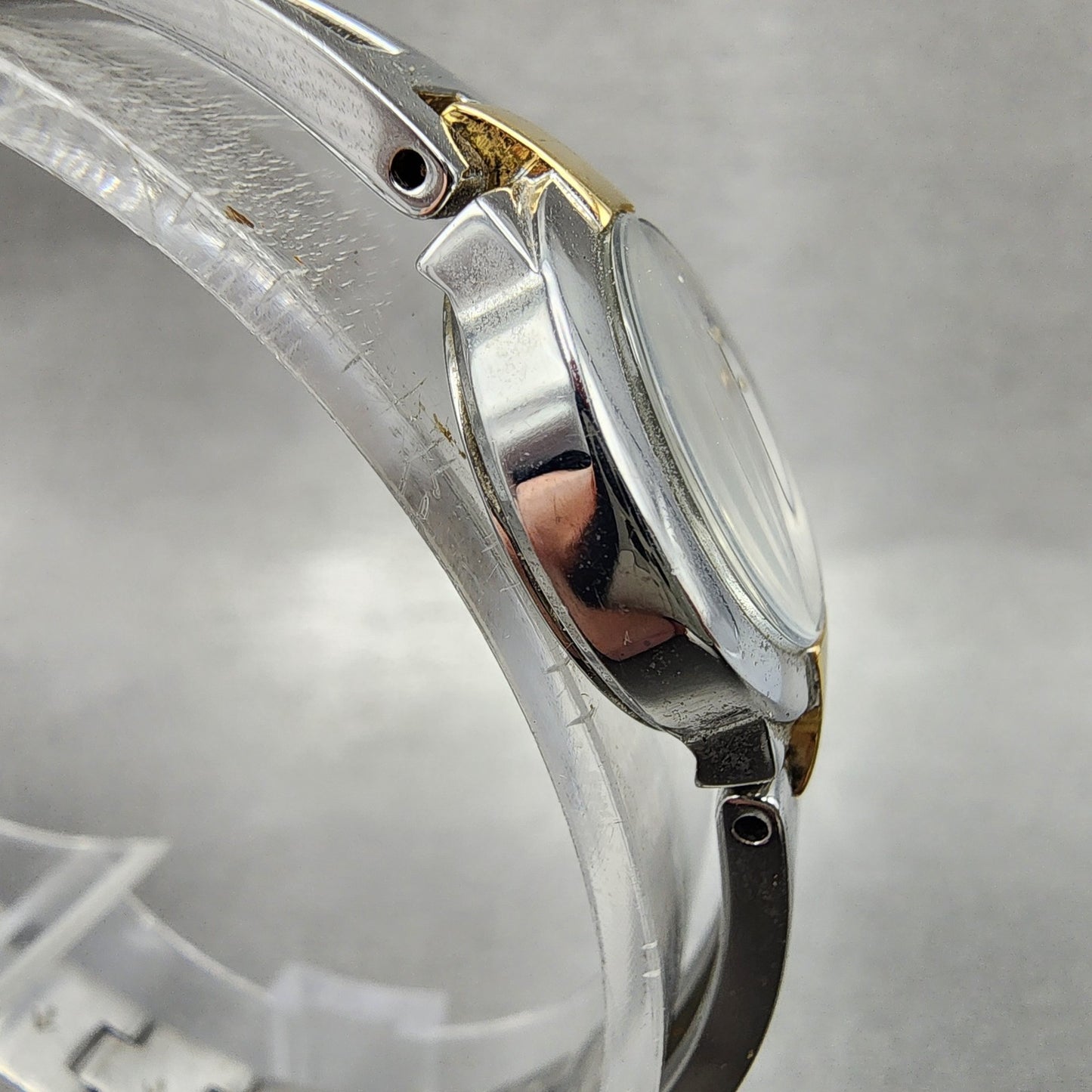 Seiko Watch Women 20mm White Dial Two Tone Round 1N000GM0 New Battery3