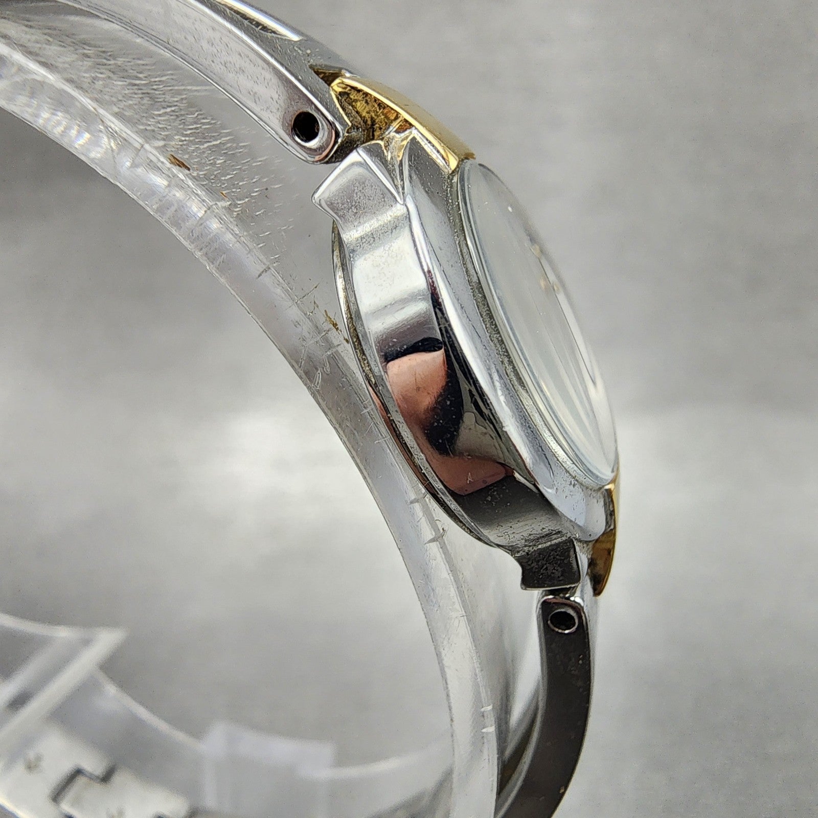 Seiko Watch Women 20mm White Dial Two Tone Round 1N000GM0 New Battery3