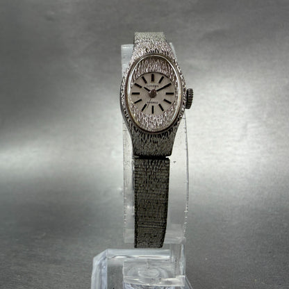 Citizen Watch Women 15mm Silver Dial Silver Toe Oval Manual 4-680758 Runs VTG5