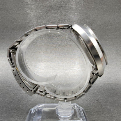 Seiko 5 Actus Watch Men 41mm Silver Dial Silver Tone Daydate 7019-7020 Runs
