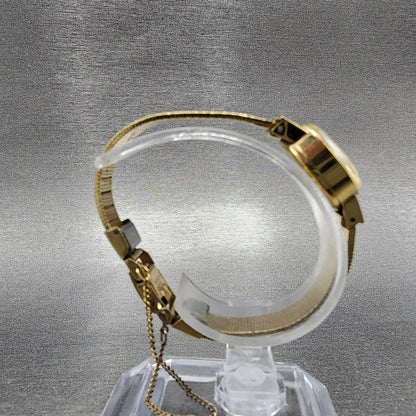 Seiko Watch Women 15mm Champange Dial Gold Plated Oval 117020 Manual Wind Runs8