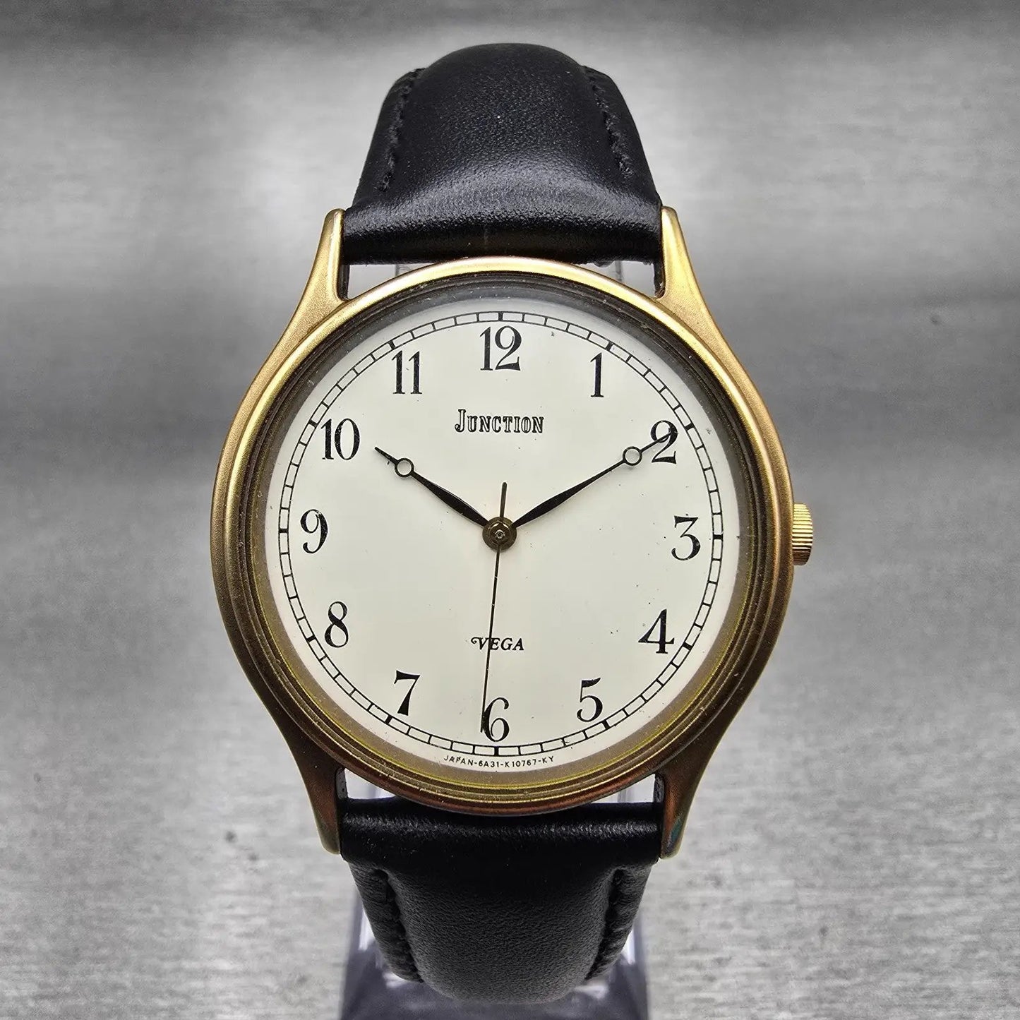 Citizen Vega Junction Watch Men 33mm White Dial Gold Tone 6A31-K02864 New Batt0