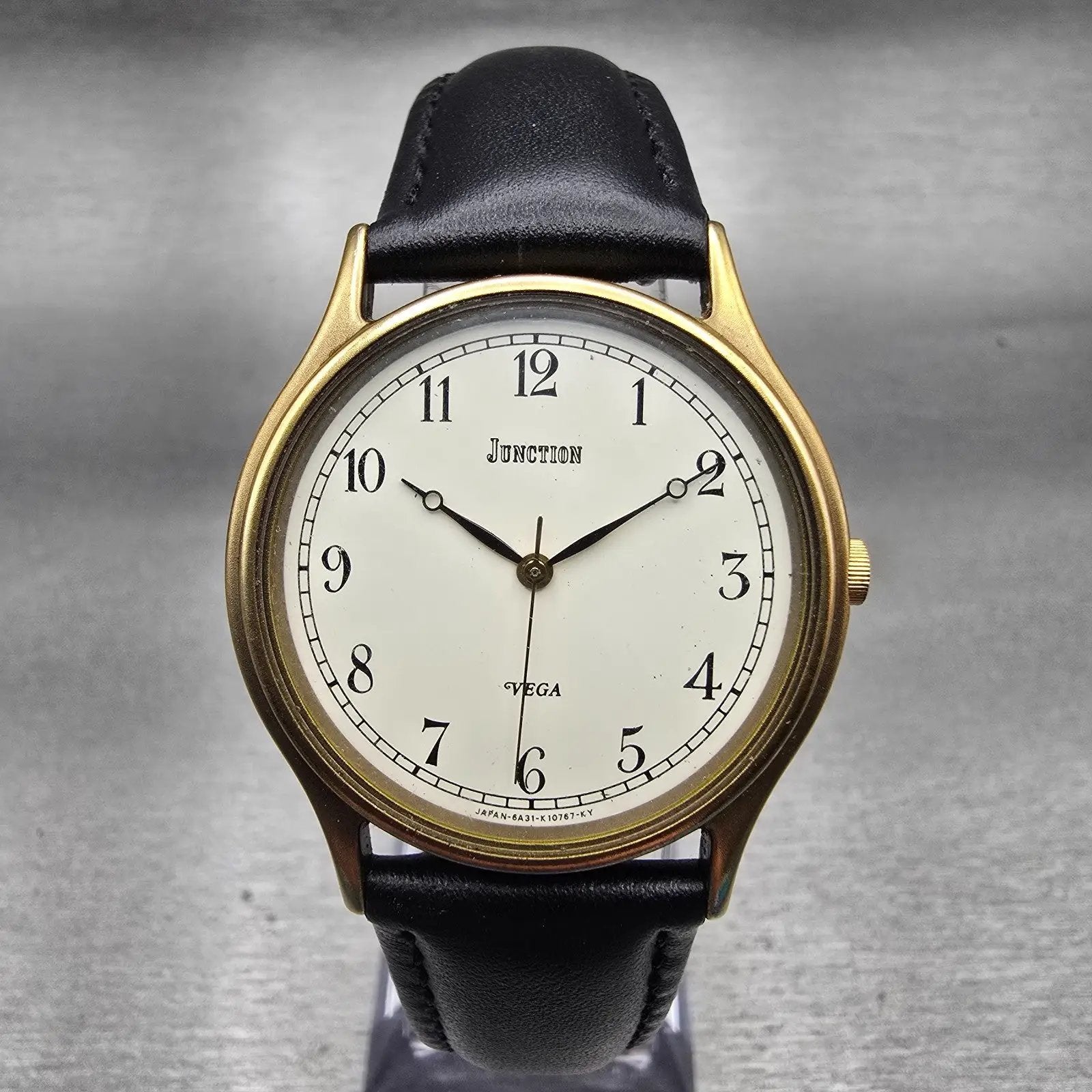 Citizen Vega Junction Watch Men 33mm White Dial Gold Tone 6A31-K02864 New Batt0