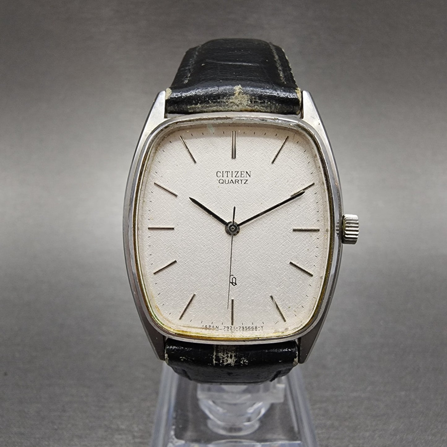 Citizen CQ Watch Men 29mm Silver Dial Silver Tone 4-795482 New Battery