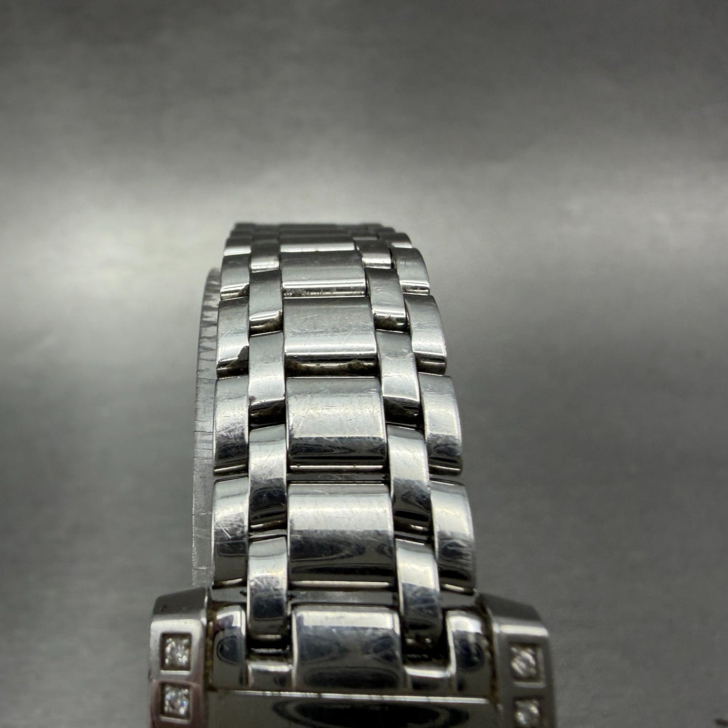 Fendi 7000L Tank Watch Women 21mm MOP Dial Steel Diamonds Rectangle New Battery4