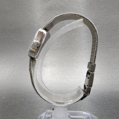 Rado Silky Watch 19mm Women Silver Dial Silver Tone Manual Rectangle Runs7