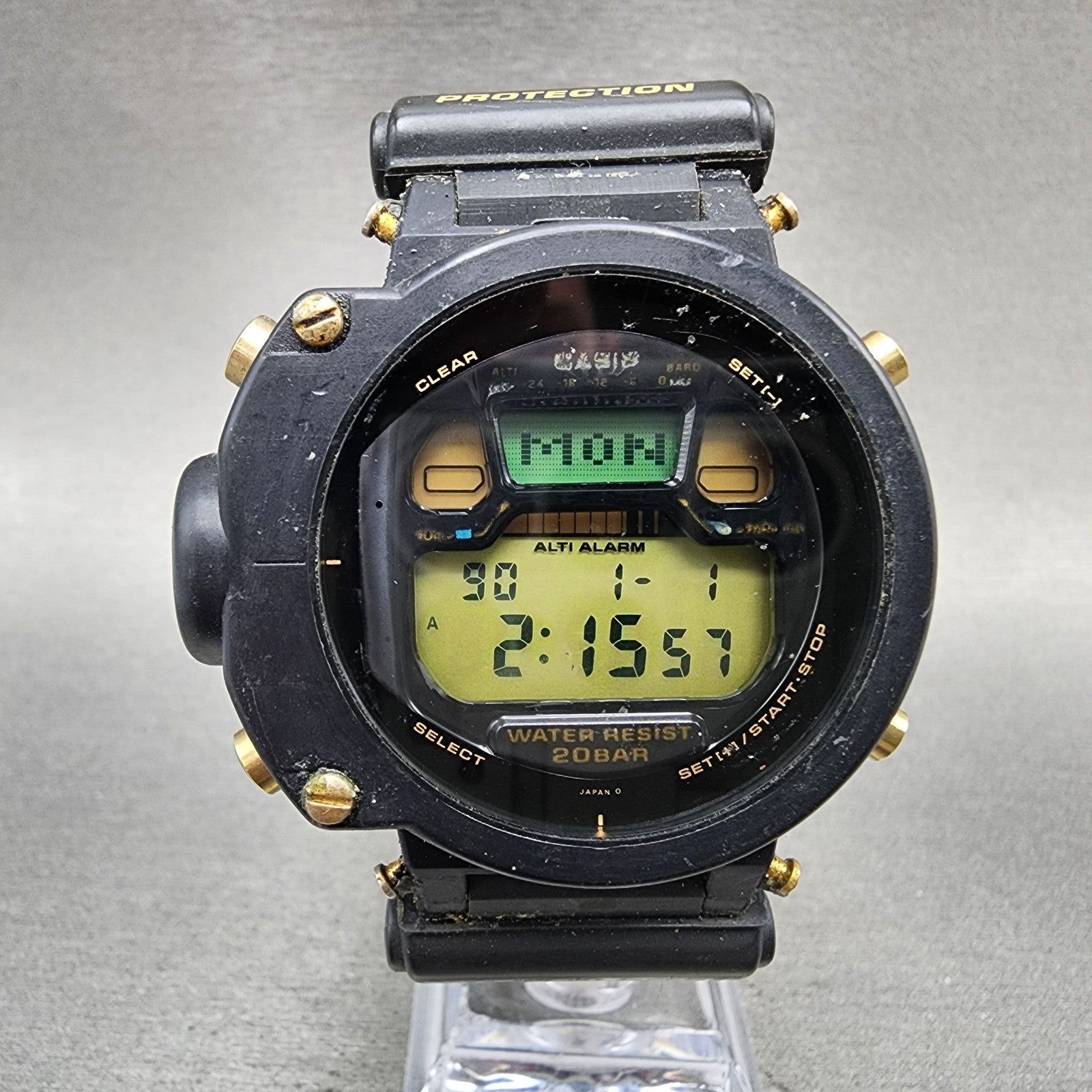 Casio GShock DW6700 Watch Men 46mm Digital Black Alarm Chrono New Battery AB120