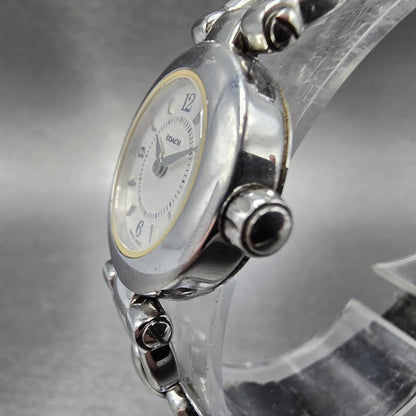 Coach Watch Women 22mmm Silver Dial Steel Round Leather W024PARTS3