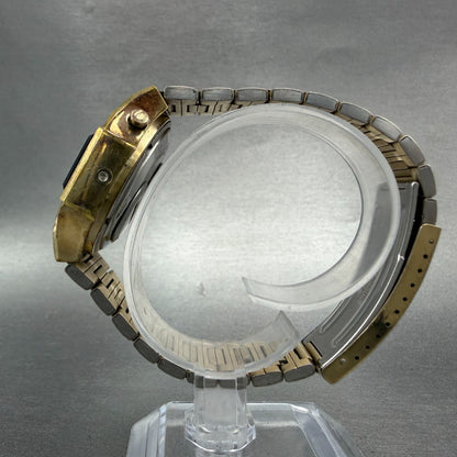 Witttnauer Polara RED LED Watch Men 35mm Gold Plated Tone Vintage PARTS7