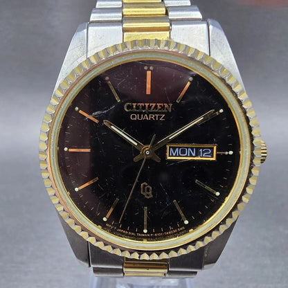 Citizen CQ President Watch Men 35mm Black Two Tone Daydate 6101-915216 PARTS0