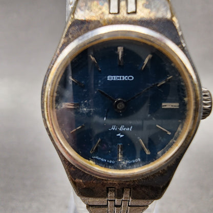 Seiko Watch Women 19mm Blue Dial Silver Tone Round 11200080 Manual Runs1