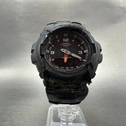 Casio G-Shock G-100 Watch Men 48mm Analog Digital Black Tone Round READ! New Bat5