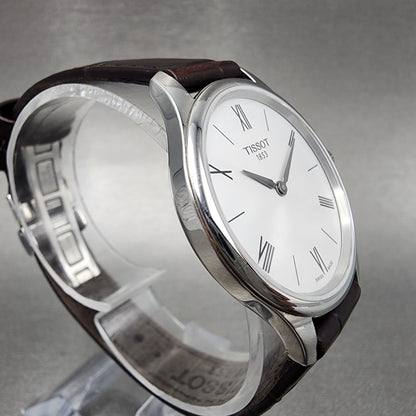 Tissot Tradition Watch Women 31mm Silver Dial Stainless Steel Case Leather Band3