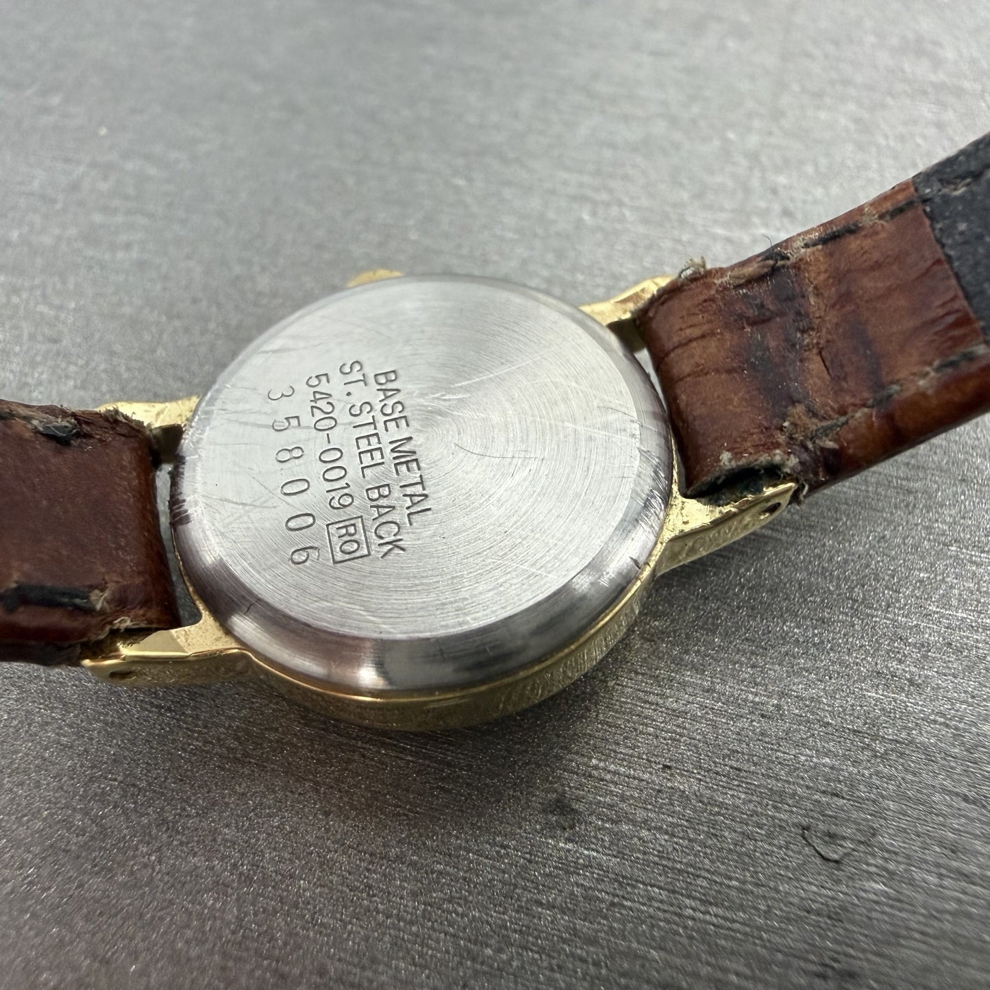 Seiko Watch Women 19mm Gold Dial Gold Tone Round 5420-0019 New Battery VTG9