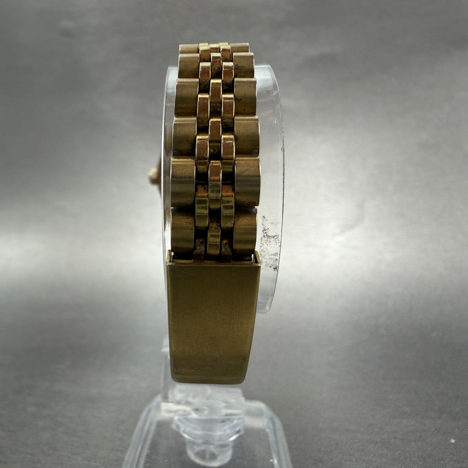 Invicta Watch Women 26mm Gold Dial Gold Tone Date Round New battery ABCD7