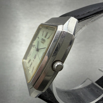 Seiko watch Men 33mm White Textured Dial Silver Tone Date 08425010 New Battery32