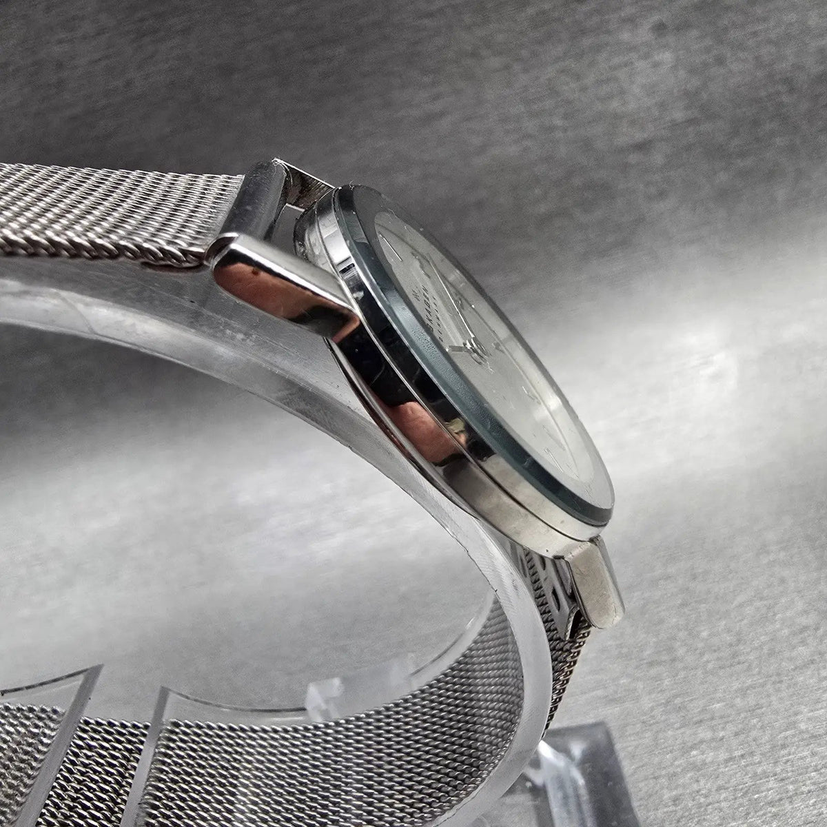 Skagen Watch Women 27mm Silver Dial Silver Tone Round Mesh Band 39SSS New Batt3