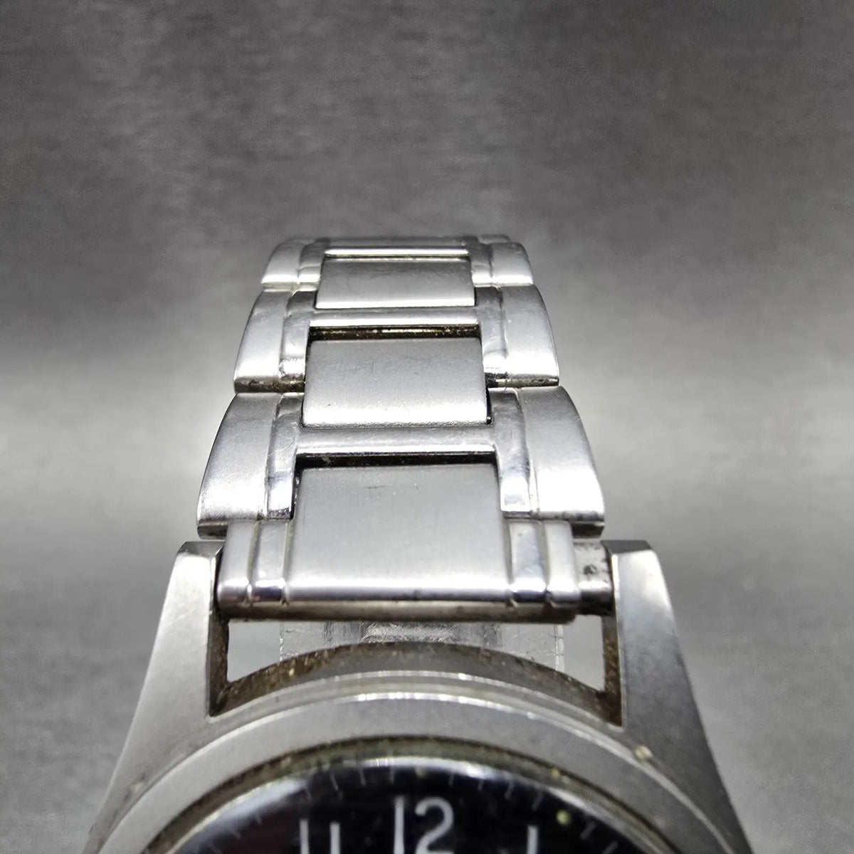 Hamilton Khaki REI Watch Men 33mm Black Dial Steel Date Round 921980 New Battery4