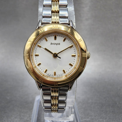 Seiko Avenue Watch Women 23mm White Dial Two Tone 1f210f50 New Battery0