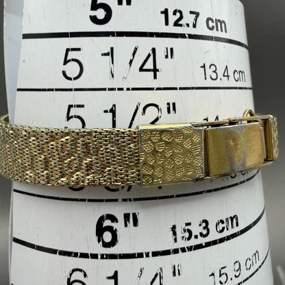 Seiko Tank Watch Women 15mm Champagne Dial Gold Tone Manual 11-3189 Runs 76H10
