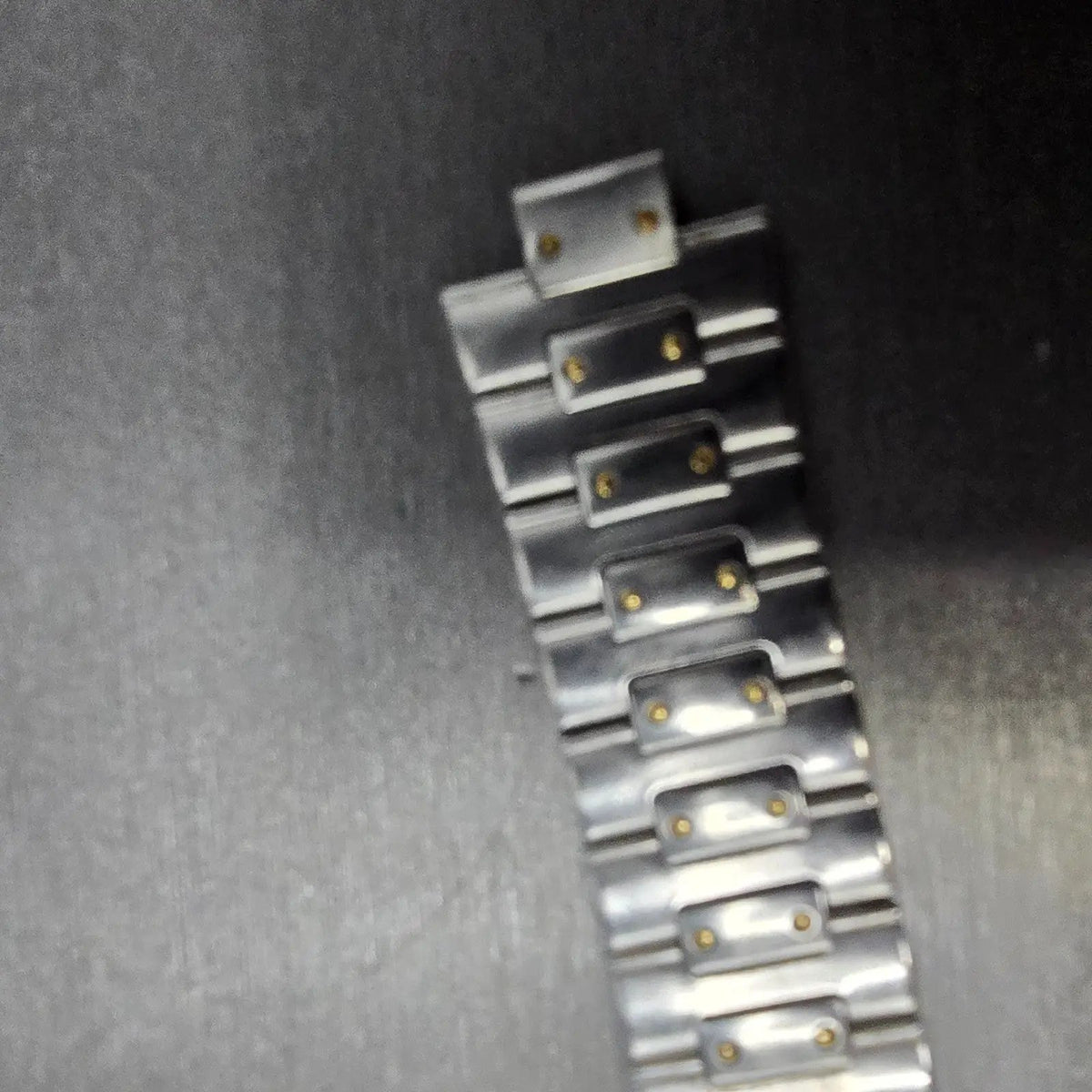 Seiko Landy Bracelet 18mm Stainless Steel Two Tone Folding Clasp VTG Japan2