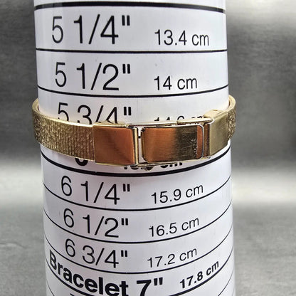 Seiko Watch Women 17mm Champagne Dial Gold Tone Rectangle 2C20-5789 New Battery9