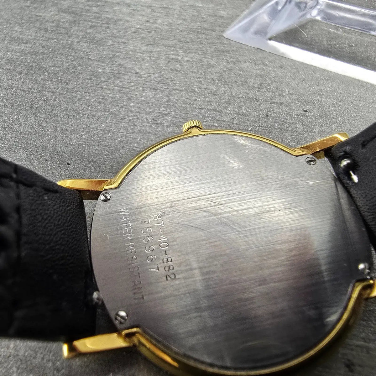 Movado Museum 31mm Watch Men Black Dial Gold Tone Round 87-40-882 New Battery11
