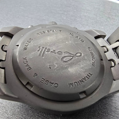 Lorelli Chronograph Watch Men 40mm Gray Dial titanium Date Round New Battery9