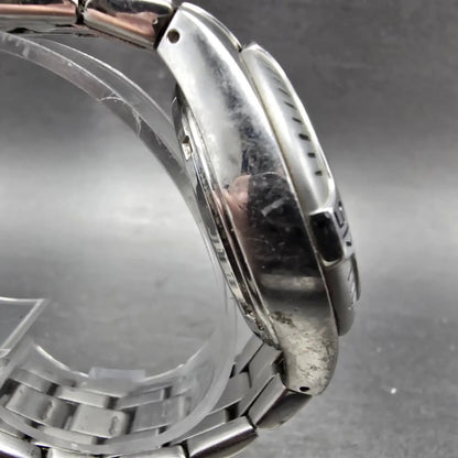Fossil Kaleido Watch Men 41mm Blue Green Dial Silver Tone Round AM-3538 New Batt3