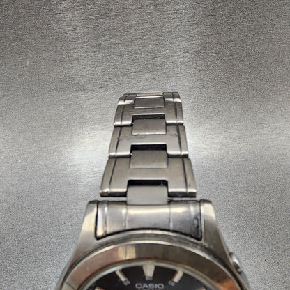 Casio Lineage Watch men 42mm Black Dial Titanium Date Round LIW100TDJ Runs4