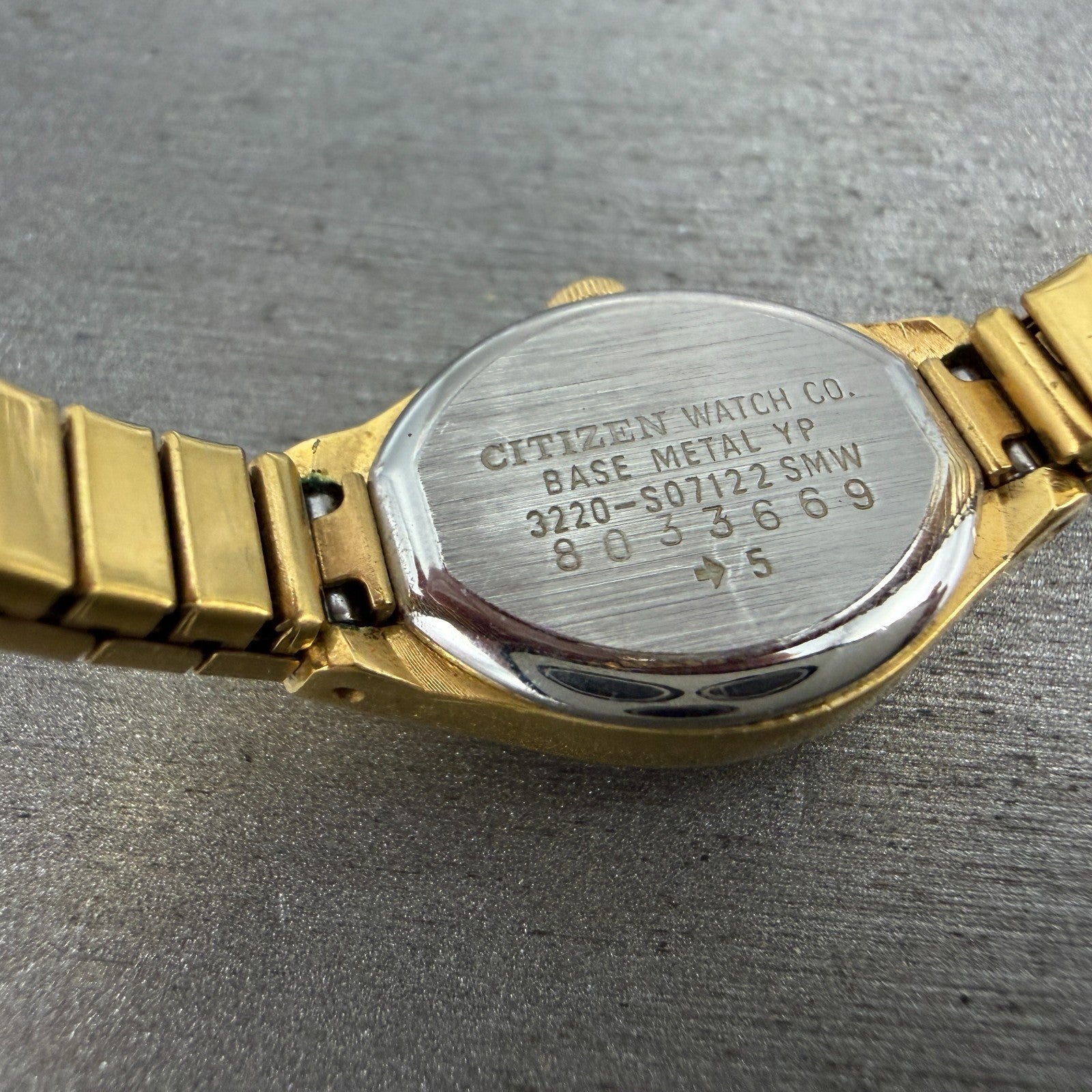 Citizen CQ Watch Women 17mm Champagne Dial Gold Tone 3220-S07122 New Battery9