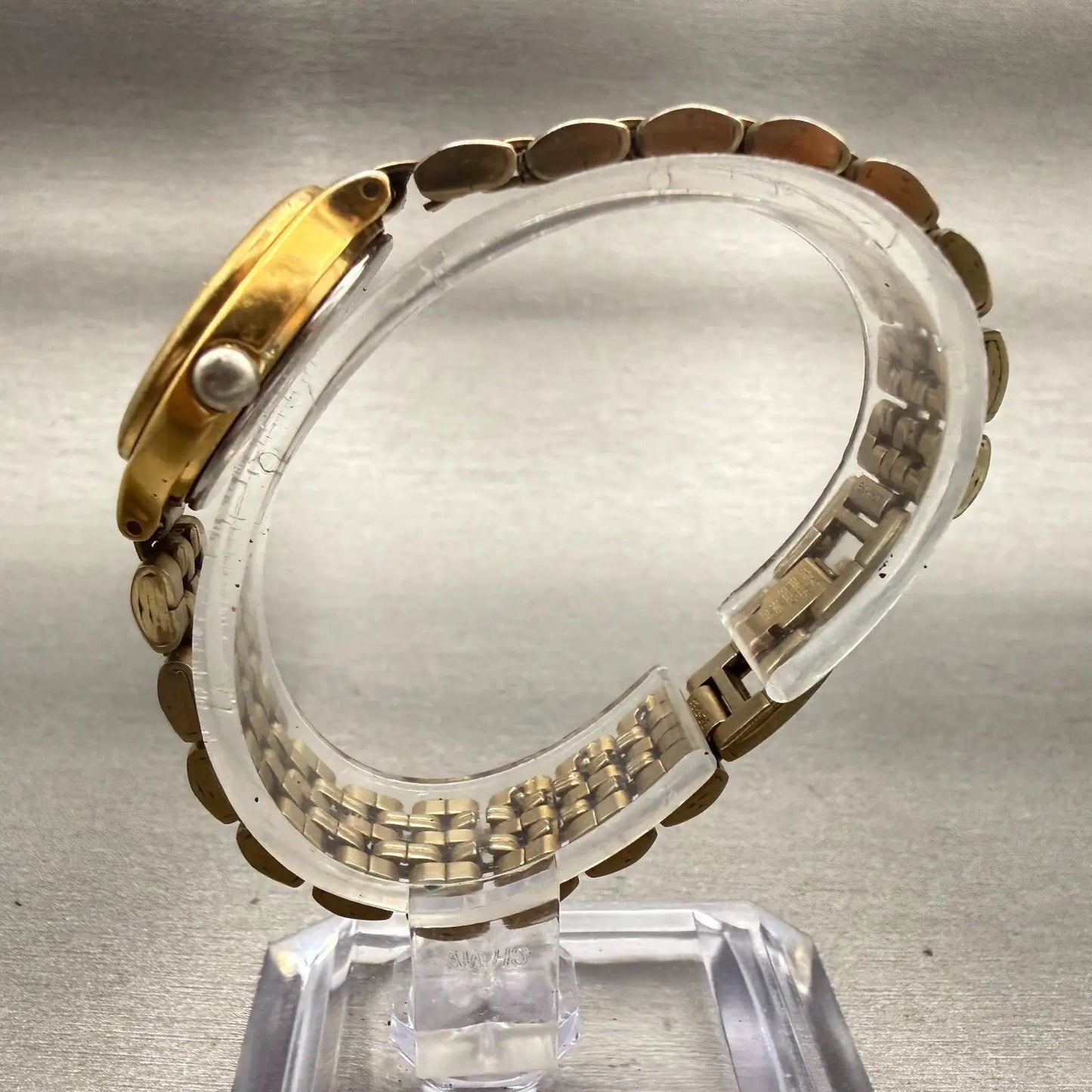Seiko Watch Women 23mm White Dial Gold Tone Date Round 7N82-0228 New Battery VTG6