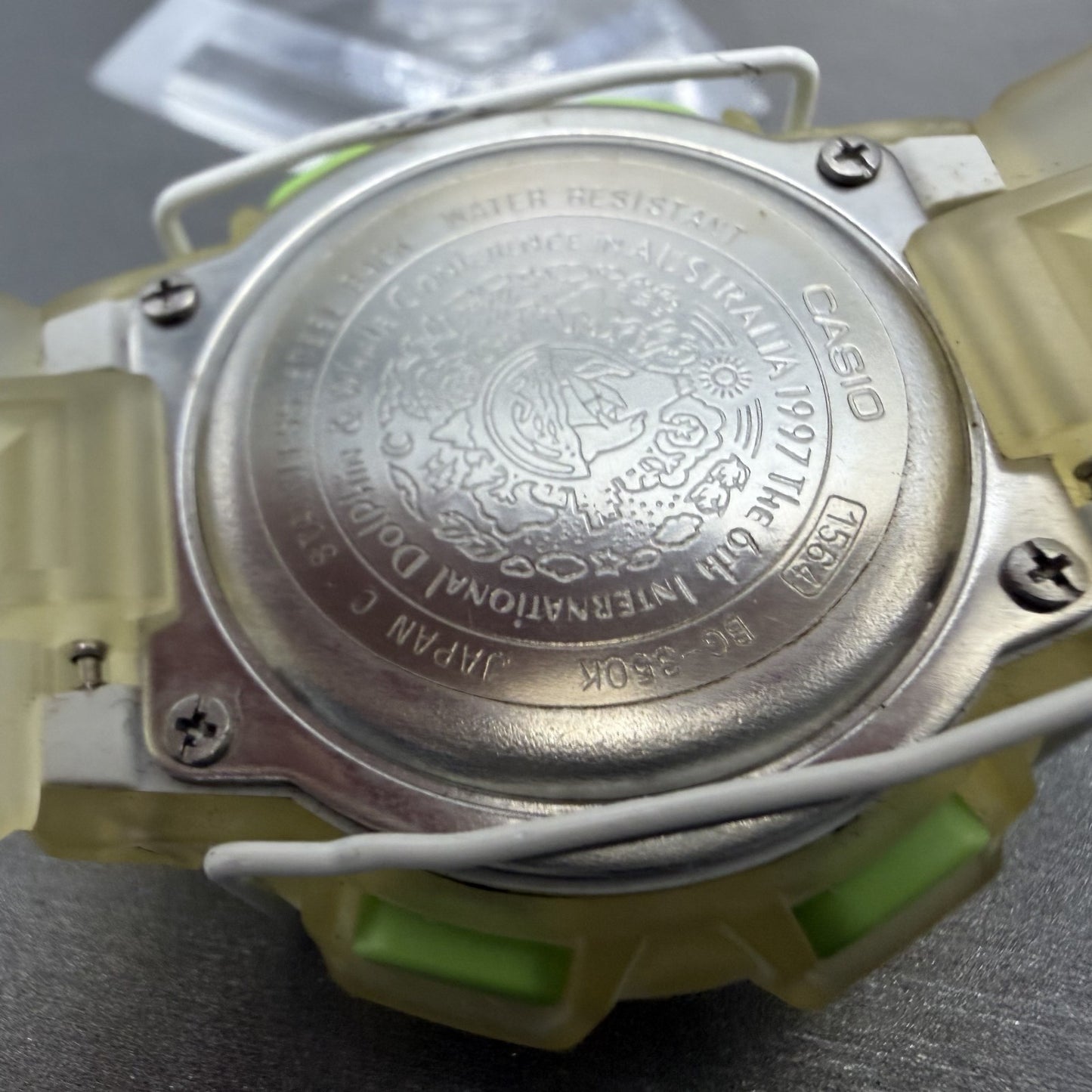 Casio baby G Watch Women 39mm Digital Clear Alarm Chrono BG-350K new battery9