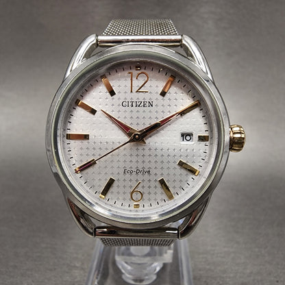 Citizen LTR EcoDrive Watch Women 36mm White Dial Stainless Steel Date Round Run0